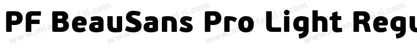 PF BeauSans Pro Light Regular字体转换